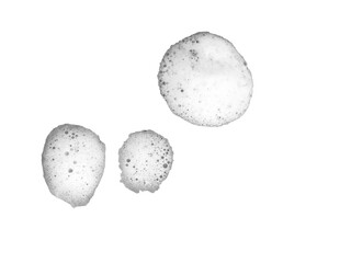 White Foam Set With Bubble Textured, Isolated Transparent