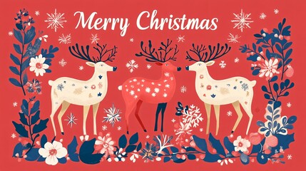 Naklejka premium Christmas card with text 