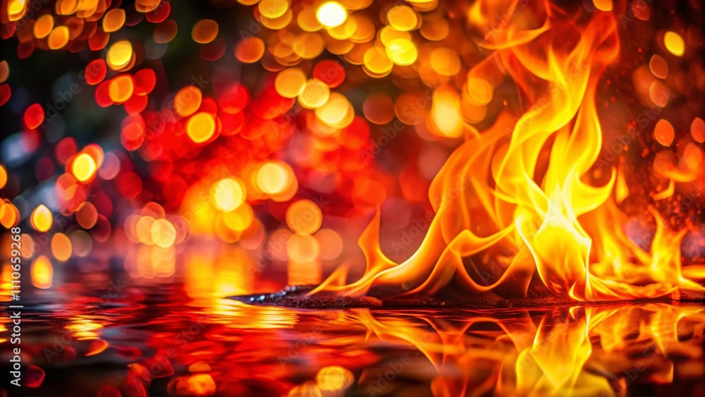 Poster capturing the essence of fire: a minimalist stream symbolizing the end of an era with warm hues and 