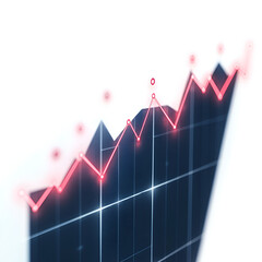 Obraz premium Market growth data analysis global finance sector infographic digital environment analytical view business insights