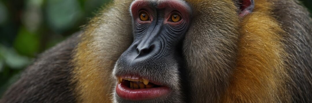 Mandrill Close-up
