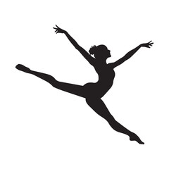 Female different style yoga pose silhouette vector illustration isolated on white background