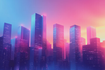 Fototapeta premium Modern gradients, Franklin City, minimalist, smooth gradient, creative.