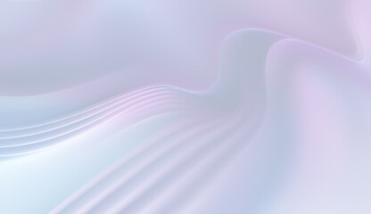 Fototapeta premium Soft Waves on a Smooth White Background