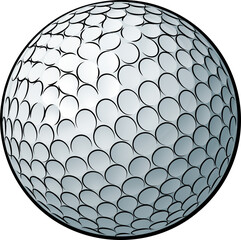 Golf Ball Cartoon Sports Icon Illustration