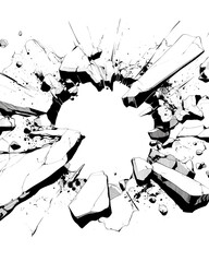 Abstract Manga Style Design Featuring