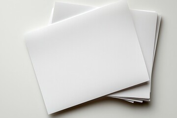 Neatly Stacked White Paper Sheets for Creative Use