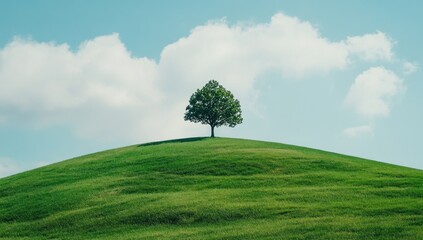 Solitary Tree on a Hilltop