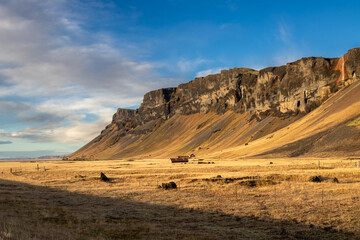 Mountain in a beautiful weather in the autumn, Iceland