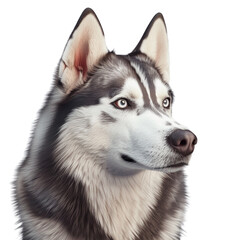 Portrait of a Siberian Husky