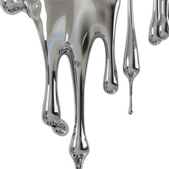 Metallic Dripping Abstract