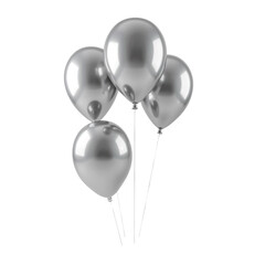 Shiny Silver Balloons