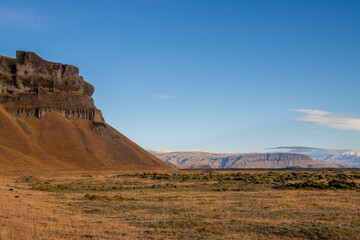Mountain in a beautiful weather in the autumn, Iceland