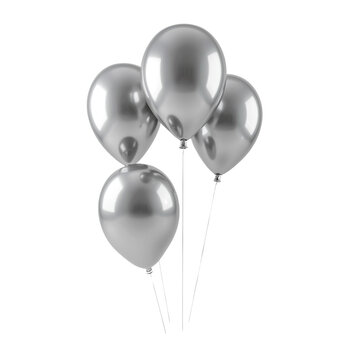 Shiny Silver Balloons