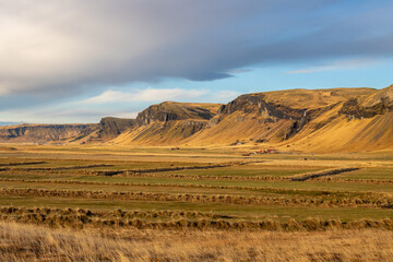Mountain in a beautiful weather in the autumn, Iceland