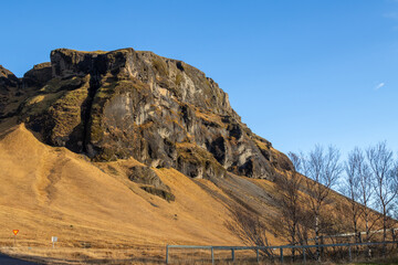 Mountain in a beautiful weather in the autumn, Iceland