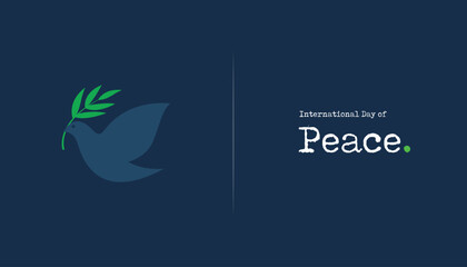Obraz premium International Day of Peace, World Peace Day, Concept of Peace, September 21, vector, concept, creative, banner, poster, typography, social media post, celebration, flyer, illustration