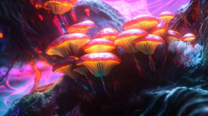 Fototapeta premium abstract mushroom in the forest