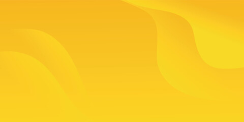 Bright yellow dynamic abstract background. Modern lemon orange color. Fresh template banner for web, pages, sales, events, holidays, parties, and falling. waving shapes with soft shadow