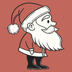 Essential Santa A Minimalist Holiday Icon Illustrator Artwork