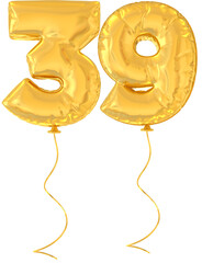 Balloon Gold Number 39