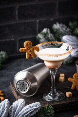 Christmas winter creamy cocktail eggnog