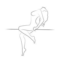 sketch of a naked woman