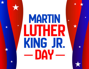Third Monday of January is celebrated as Martin Luther King Jr. Day every year in USA, federal holiday and civil rights concept design