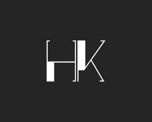 Creative letter HK logo design for company