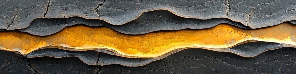 Obraz premium Abstract design featuring contrasting dark and bright layers, creating a striking visual effect of flowing patterns.