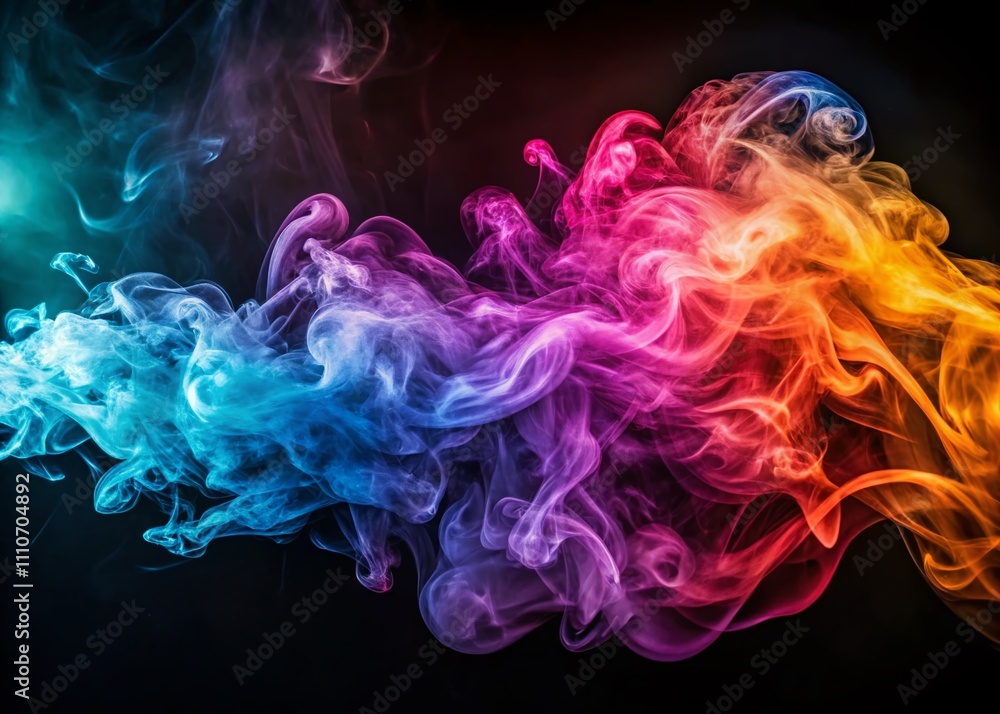Aufkleber ethereal studio shot of swirling smoke with dynamic movement and rich textures, perfect for backgrou