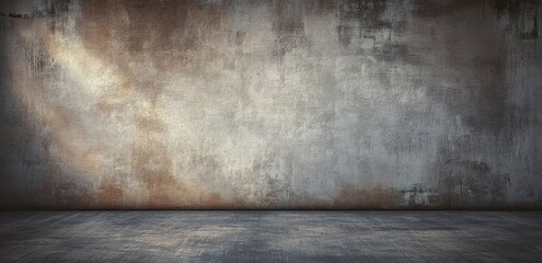 Grungy concrete texture background with gray and brown tones, ideal for industrial and urban design projects with ample space for text or images