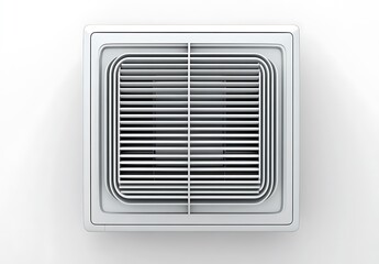 White Square Air Vent Mounted On Wall