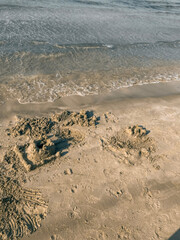 footprints on the beach