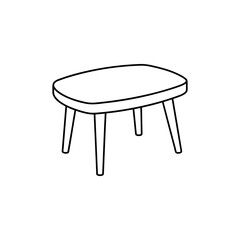 table isolated on white