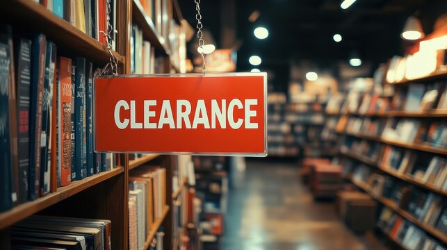 Sale promotion message in store during holiday shopping season