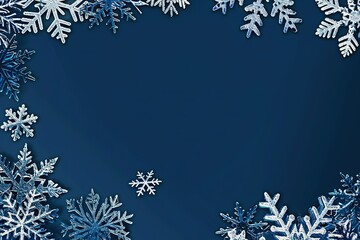 A blue background with snowflakes on it