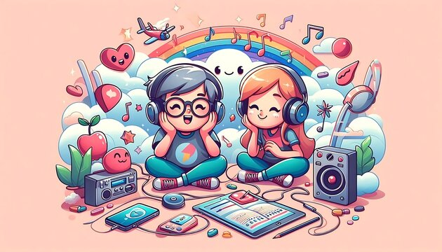 Listening to music