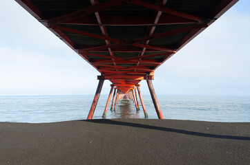 an industrial dock for deep-draft vessels on the coast of Chile