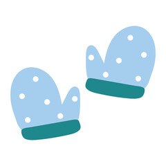 cute hand drawing cartoon gloves for winter and christmas wear