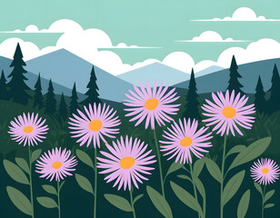 Obraz premium Mountain wildflowers