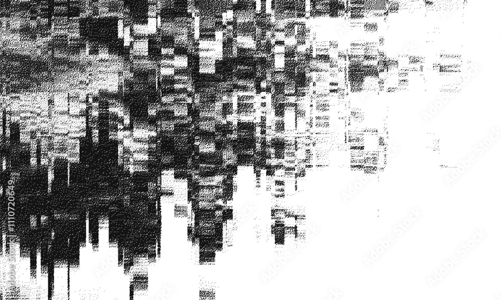 Poster glitch background. vhs grunge texture with noise effect and pixelation. analog video digital errors.
