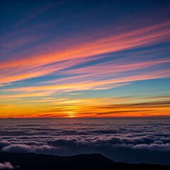 Obraz premium Clouds and the sunset