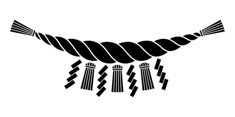 日本の神社のしめ縄 © Megane