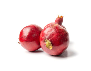 Pomegranate Isolated, Red Ripe Fruit, Fresh Sweet Organic Pomegranates