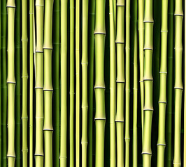 Fototapeta premium background collage of green bamboo fence surface texture. Background for banner, backdrop or texture mapping.generative ai