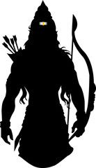 Silhouette Shree Ram Vector Image