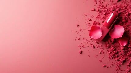 Artistic Transformation of Lipstick into a Rose Petal Design