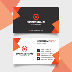 Red and Black Flat Business Card Template