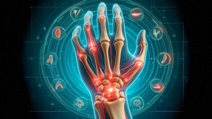 Understanding hand anatomy and pain management medical illustration virtual environment educational purpose